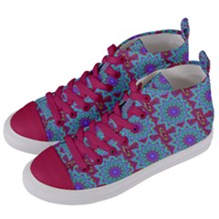 Shocking Blue Women s Mid-top Canvas Sneakers by themeaniestore