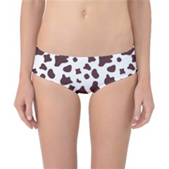 Brown cow spots pattern, animal fur print Classic Bikini Bottoms