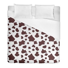 Brown cow spots pattern, animal fur print Duvet Cover (Full/ Double Size)