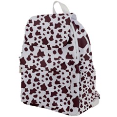 Brown cow spots pattern, animal fur print Top Flap Backpack