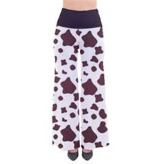 Brown cow spots pattern, animal fur print So Vintage Palazzo Pants