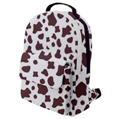 Brown cow spots pattern, animal fur print Flap Pocket Backpack (Small)