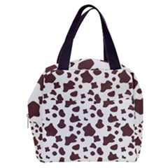 Brown Cow Spots Pattern, Animal Fur Print Boxy Hand Bag by Casemiro