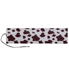Brown cow spots pattern, animal fur print Roll Up Canvas Pencil Holder (L)