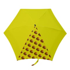 Vector Burgers, fast food sandwitch pattern at yellow Mini Folding Umbrellas