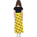 Vector Burgers, fast food sandwitch pattern at yellow Kids  Flared Maxi Skirt View2