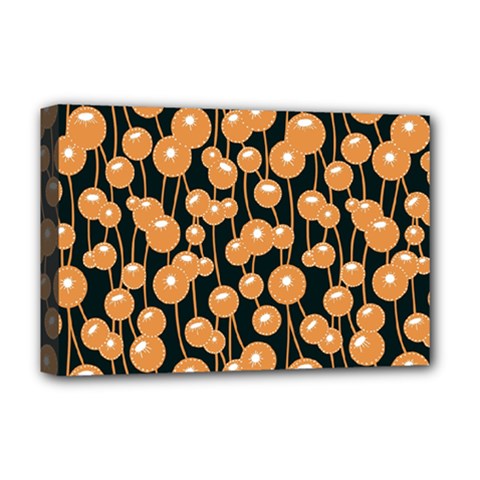 Orange Dandelions On A Dark Background Deluxe Canvas 18  X 12  (stretched) by SychEva