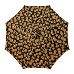 Orange Dandelions On A Dark Background Golf Umbrellas by SychEva