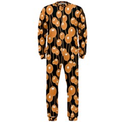 Orange Dandelions On A Dark Background Onepiece Jumpsuit (men)  by SychEva