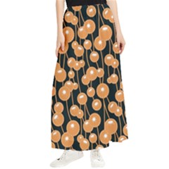 Orange Dandelions On A Dark Background Maxi Chiffon Skirt by SychEva