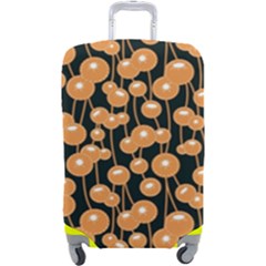 Orange Dandelions On A Dark Background Luggage Cover (large) by SychEva