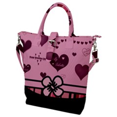 Heart Rebon 2 Buckle Top Tote Bag