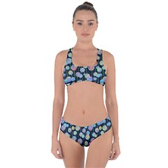 Multi-colored Circles Criss Cross Bikini Set by SychEva