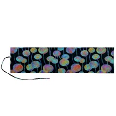 Multi-colored Circles Roll Up Canvas Pencil Holder (l) by SychEva