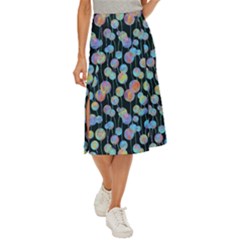 Multi-colored Circles Midi Panel Skirt by SychEva