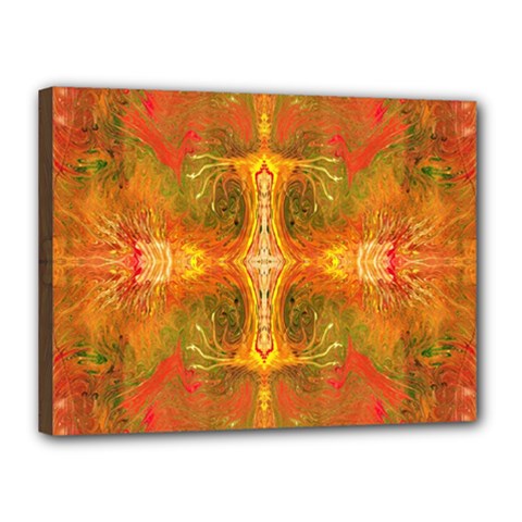 Red Flames Canvas 16  x 12  (Stretched)