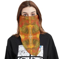 Red Flames Face Covering Bandana (triangle) by kaleidomarblingart