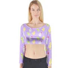 My Adventure Pastel Long Sleeve Crop Top by thePastelAbomination