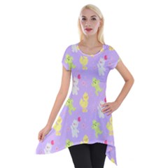 My Adventure Pastel Short Sleeve Side Drop Tunic by thePastelAbomination