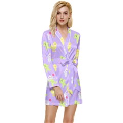 My Adventure Pastel Long Sleeve Satin Robe by thePastelAbomination