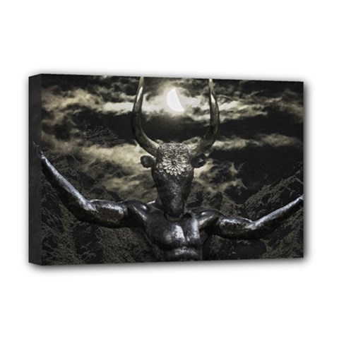 Creepy Mythological Artwork Collage Deluxe Canvas 18  X 12  (stretched) by dflcprintsclothing
