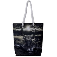 Creepy Mythological Artwork Collage Full Print Rope Handle Tote (small) by dflcprintsclothing