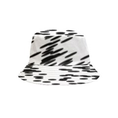 Black And White Abstract Pattern, Ovals Inside Out Bucket Hat (kids) by Casemiro