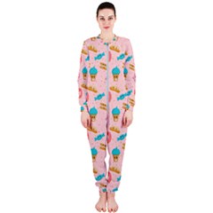 Funny Sweets With Teeth Onepiece Jumpsuit (ladies)  by SychEva