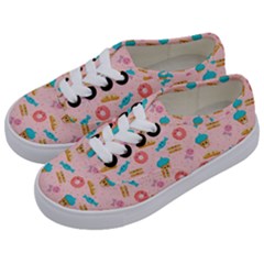 Funny Sweets With Teeth Kids  Classic Low Top Sneakers by SychEva