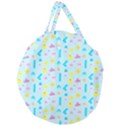 Arcade Dreams Blue  Giant Round Zipper Tote View1