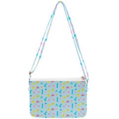 Arcade Dreams Blue  Double Gusset Crossbody Bag by thePastelAbomination