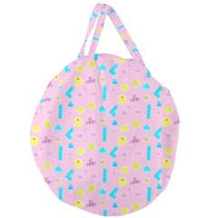 Arcade Dreams Pink Giant Round Zipper Tote by thePastelAbomination