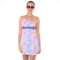 Arcade Dreams Lilac One Soulder Bodycon Dress by thePastelAbomination