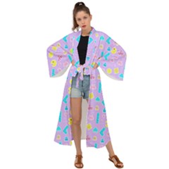 Arcade Dreams Lilac Maxi Kimono by thePastelAbomination