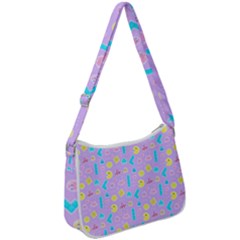 Arcade Dreams Lilac Zip Up Shoulder Bag by thePastelAbomination