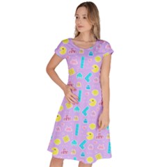 Arcade Dreams Lilac Classic Short Sleeve Dress by thePastelAbomination