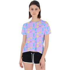 Arcade Dreams Lilac Open Back Sport Tee by thePastelAbomination