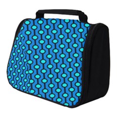 Blue Circles On A Dark Blue Background Full Print Travel Pouch (small) by SychEva