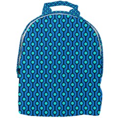 Blue Circles On A Dark Blue Background Mini Full Print Backpack by SychEva
