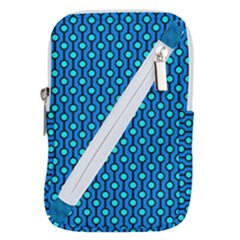 Blue Circles On A Dark Blue Background Belt Pouch Bag (large) by SychEva