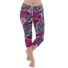 Mixed Signals Lightweight Velour Capri Yoga Leggings by MRNStudios