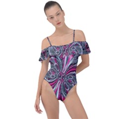 Mixed Signals Frill Detail One Piece Swimsuit by MRNStudios