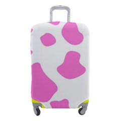 Pink Cow Spots, Large Version, Animal Fur Print In Pastel Colors Luggage Cover (small) by Casemiro