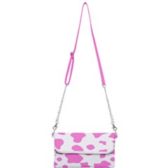 Pink Cow Spots, Large Version, Animal Fur Print In Pastel Colors Mini Crossbody Handbag by Casemiro