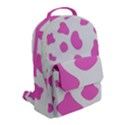 Pink Cow spots, large version, animal fur print in pastel colors Flap Pocket Backpack (Small) View2