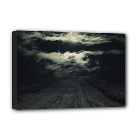Dark Night Landscape Scene Deluxe Canvas 18  X 12  (stretched) by dflcprintsclothing