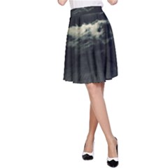 Dark Night Landscape Scene A-line Skirt by dflcprintsclothing