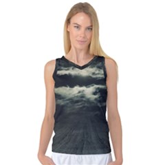 Dark Night Landscape Scene Women s Basketball Tank Top by dflcprintsclothing