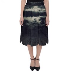 Dark Night Landscape Scene Classic Midi Skirt by dflcprintsclothing