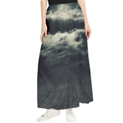 Dark Night Landscape Scene Maxi Chiffon Skirt by dflcprintsclothing